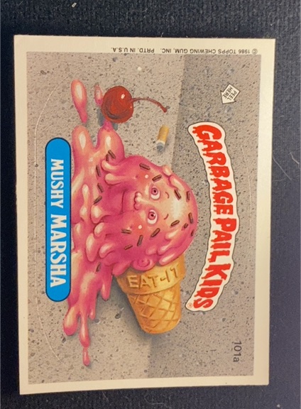 1986 Topps Garbage Pail Kids #101a Mushy Marsha — front