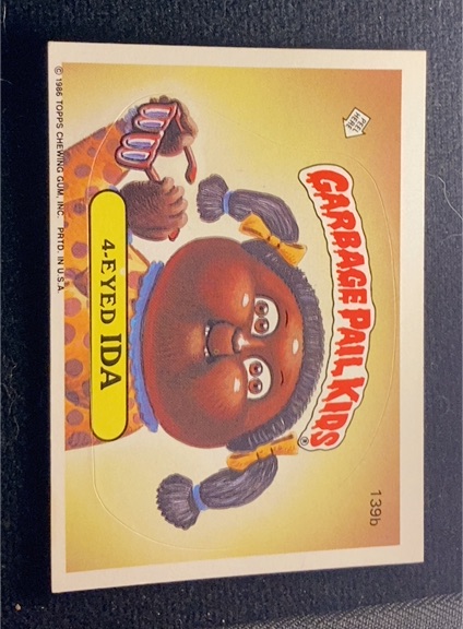 1986 Topps Garbage Pail Kids #139b 4-Eyed Ida — front