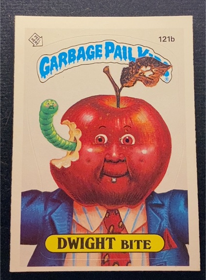 1986 Topps Garbage Pail Kids Series 3 #121b Dwight Bite — front