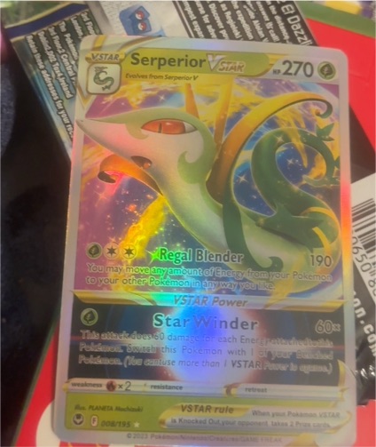 2022 Pokémon TCG Silver Tempest #008 Serperior VSTAR — front