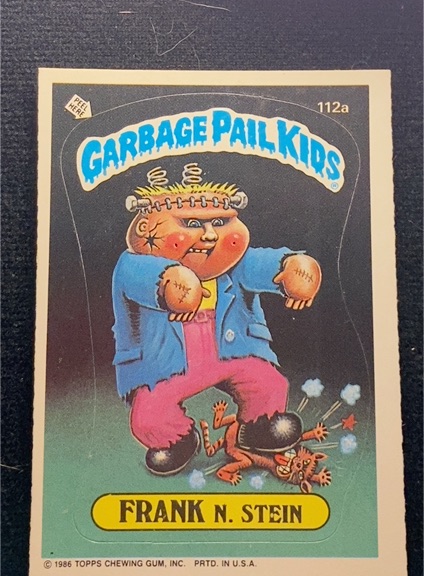 1986 Topps Garbage Pail Kids Series 3 #112a Frank N. Stein — front
