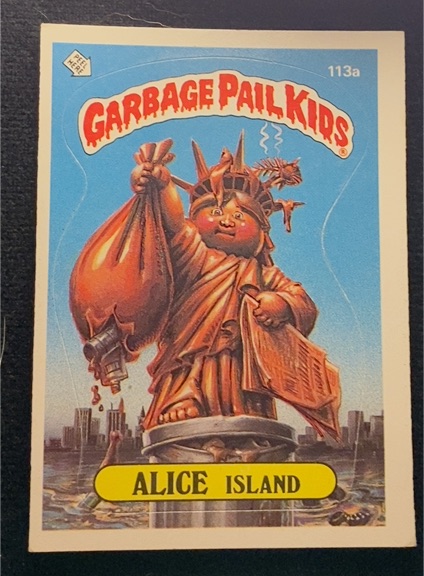 1986 Topps Garbage Pail Kids #113a Alice Island — front