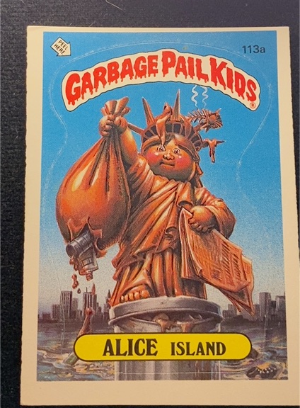 1986 Topps Garbage Pail Kids Series 3 #113a Alice Island — front