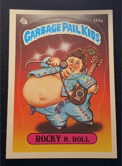 1986 Topps Garbage Pail Kids #117a Rocky N. Roll — front