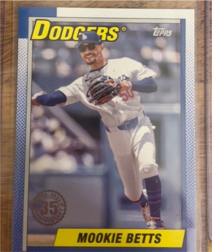 2025 Topps Series 1 #T90-60 Mookie Betts 1990 35th Anniversary Insert — front