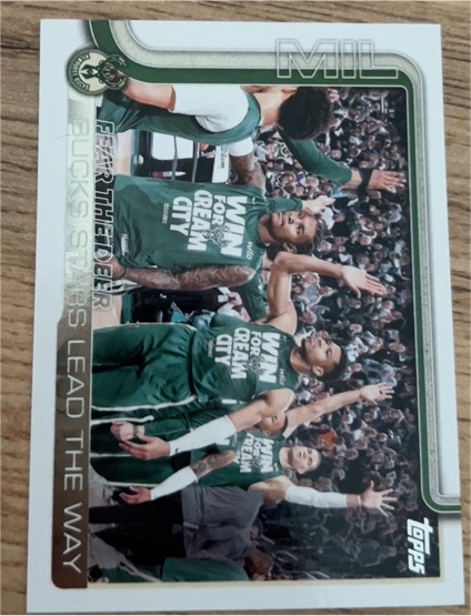 2025-26 Topps #281 Fear the Deer: Bucks Stars Lead the Way — front