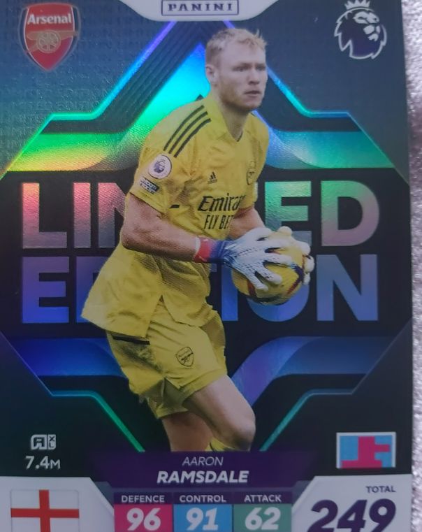 2023 Panini Premier League Adrenalyn XL Limited Edition #249 Aaron Ramsdale — front