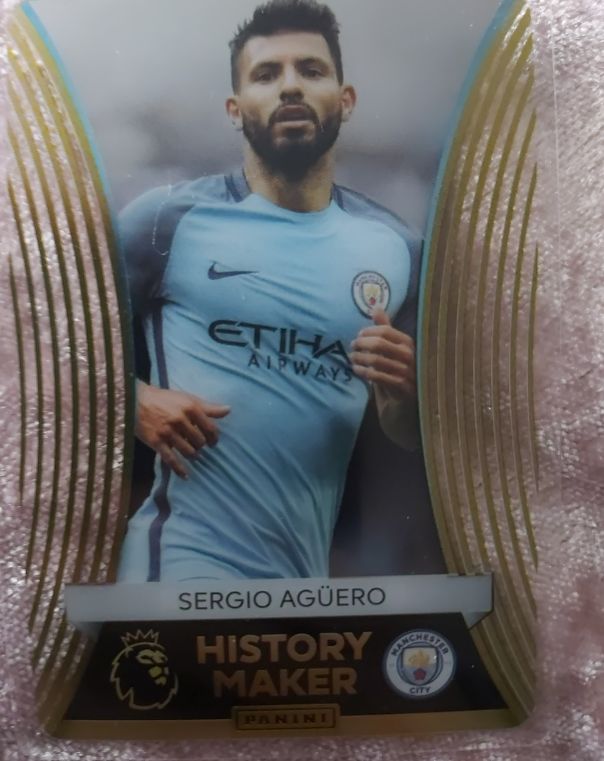2024 Panini Adrenalyn XL Premier League #24/2025 Sergio Agüero History Maker — front
