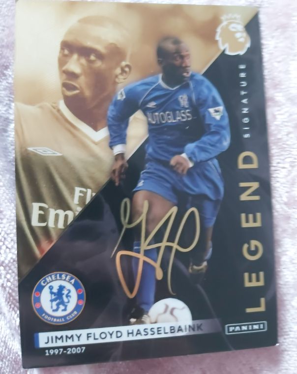 2024 Panini Adrenalyn Premier League Jimmy Floyd Hasselbaink Legend Signature — front