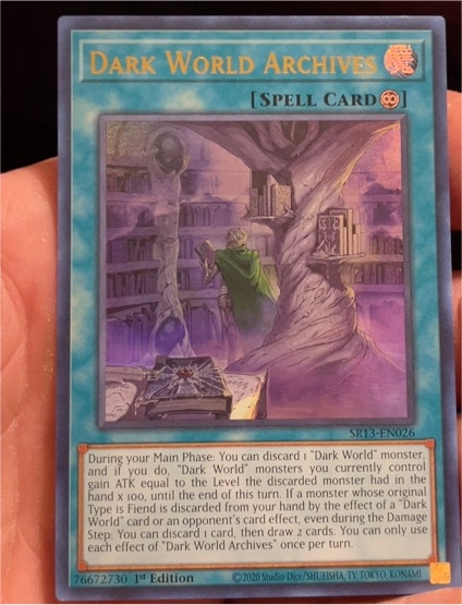2020 Yu-Gi-Oh! SR13-EN026 Dark World Archives — front