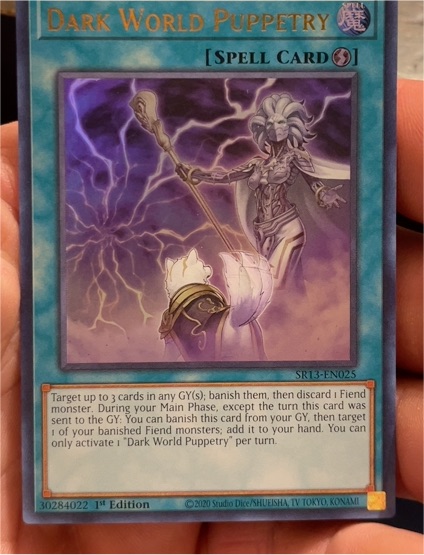 2020 Yu-Gi-Oh! SR13-EN025 Dark World Puppetry — front