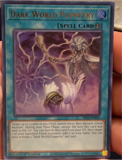 2020 Yu-Gi-Oh! SR13-EN025 Dark World Puppetry — front