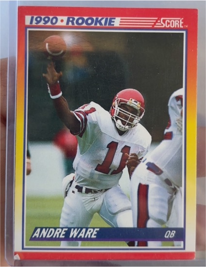 1990 Score #292 Andre Ware — front