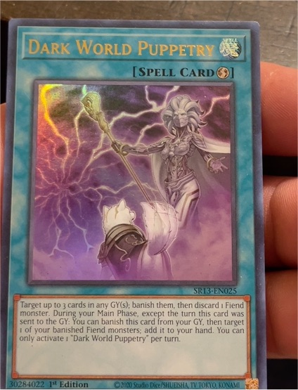 2020 Yu-Gi-Oh! SR13-EN025 Dark World Puppetry — front
