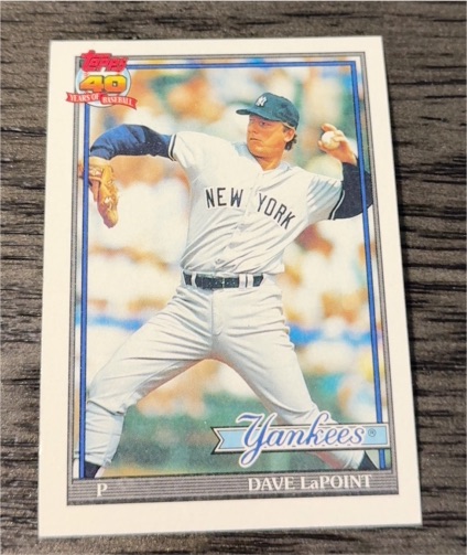 1991 Topps #453 Dave LaPoint — front