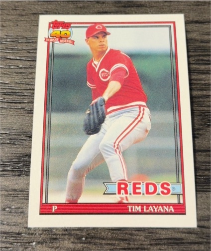1991 Topps #627 Tim Layana — front
