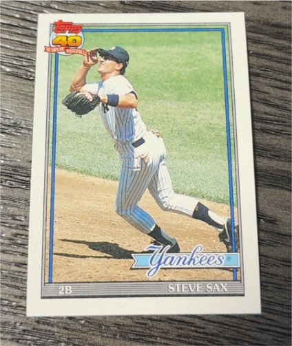 1991 Topps #290 Steve Sax — front