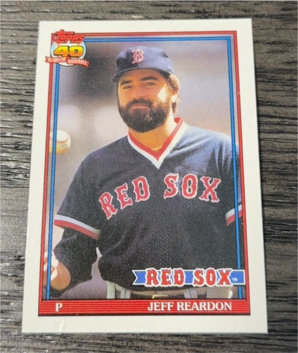1991 Topps #605 Jeff Reardon — front