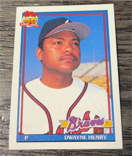 1991 Topps #567 Dwayne Henry Atlanta Braves — front