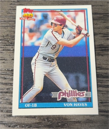 1991 Topps #15 Von Hayes — front
