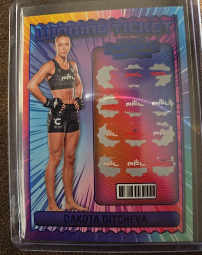 2025 Panini Contenders PFL #1 Dakota Ditcheva Winning Ticket — front