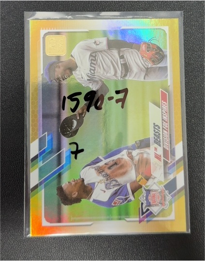 2021 Topps Update #US306 Jazz Chisholm Jr. / Ronald Acuna Jr. — front