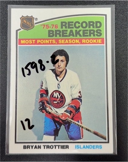 1976-77 Topps #67 Bryan Trottier Record Breakers — front
