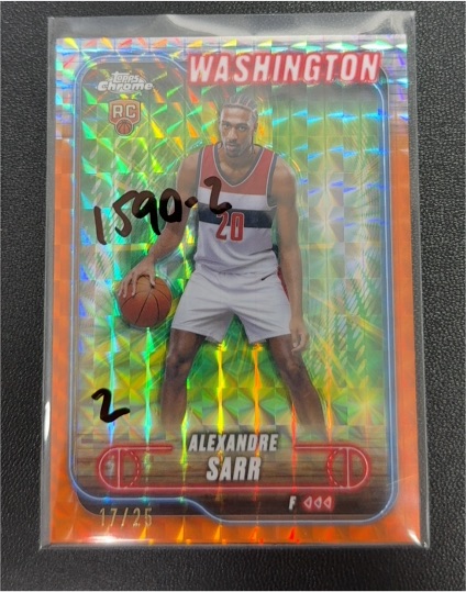 2024-25 Topps Chrome #136 Alexandre Sarr — front