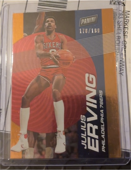 2023-24 Panini Player of the Day #80 Julius Erving — front