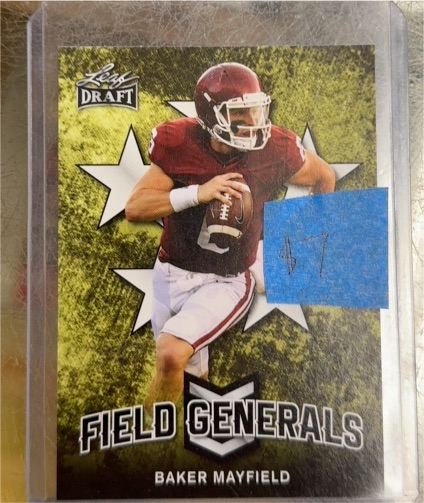 2018 Leaf Draft Field Generals #FG-01 Baker Mayfield — front