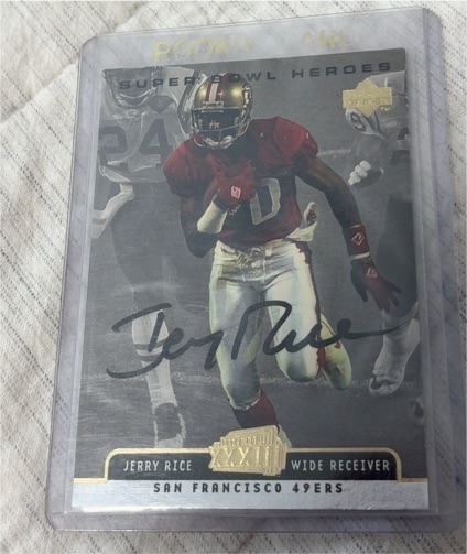 1999 Upper Deck #23 Super Bowl Heroes XXXIII Jerry Rice — front