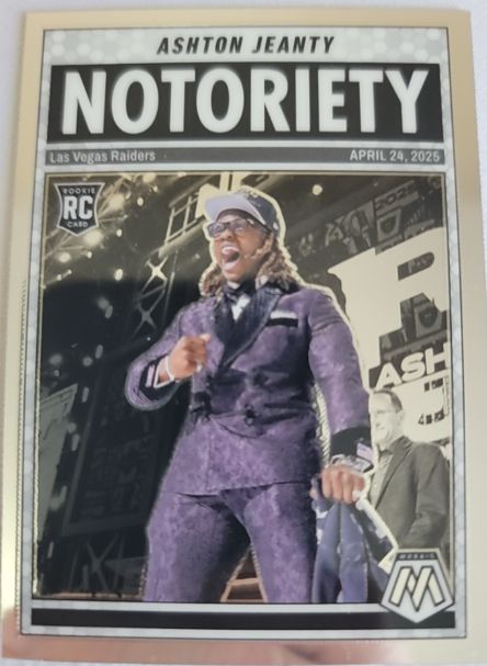 2025 Panini Mosaic #18 Ashton Jeanty Notoriety — front