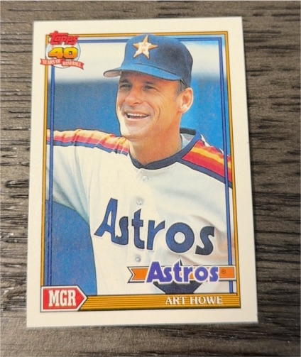 1991 Topps #51 Art Howe — front