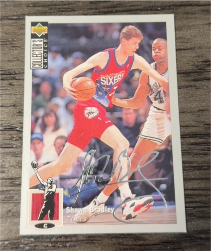 1994-95 Upper Deck Collector's Choice #76 Shawn Bradley Silver Signature — front