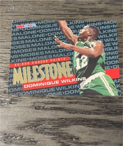 1995 Skybox NBA Hoops #217 Dominique Wilkins Milestone — front