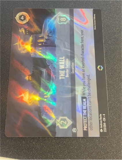 2024 Disney Lorcana #222 The Wall Border Fortress Enchanted — front
