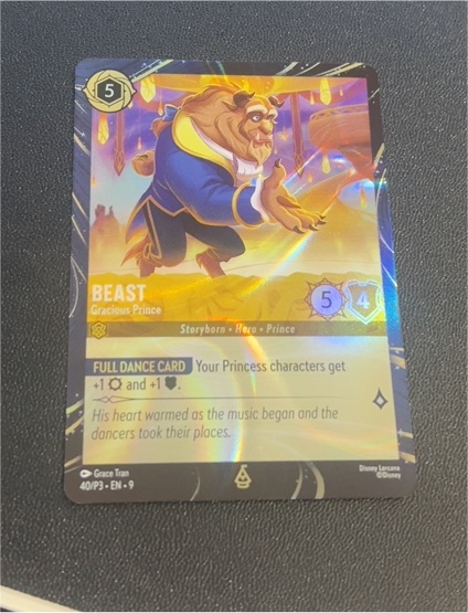 2025 Disney Lorcana #40/P3 Beast Gracious Prince — front
