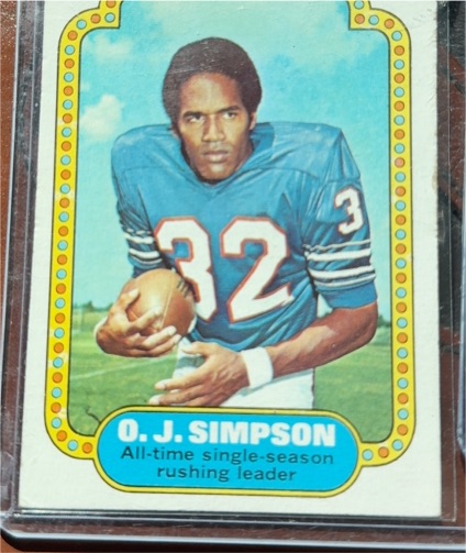 1974 Topps #1 O.J. Simpson — front