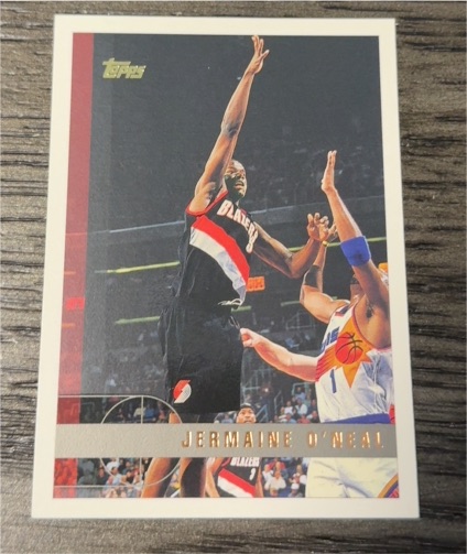 1997-98 Topps #90 Jermaine O'Neal Portland Trail Blazers — front