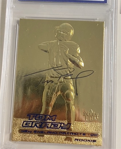 2000 Fleer Ultra 23KT Gold Signature Series #Tom Brady Rookie — front