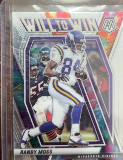 2021 Panini Mosaic #WW-19 Randy Moss Will to Win — front