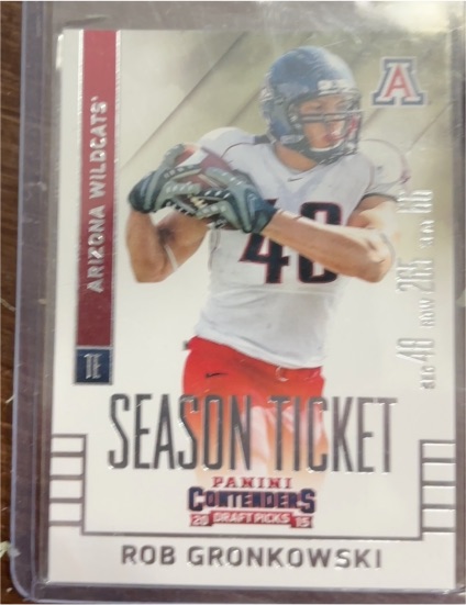 2015 Panini Contenders Draft Picks Season Ticket #87 Rob Gronkowski — front