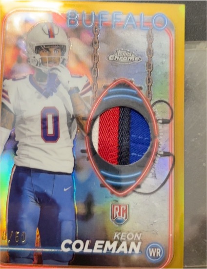 2024 Topps Chrome Rookie Relics #CRR-KC Keon Coleman — front