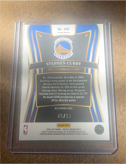 2024-25 Panini Select Mezzanine #346 Stephen Curry — front