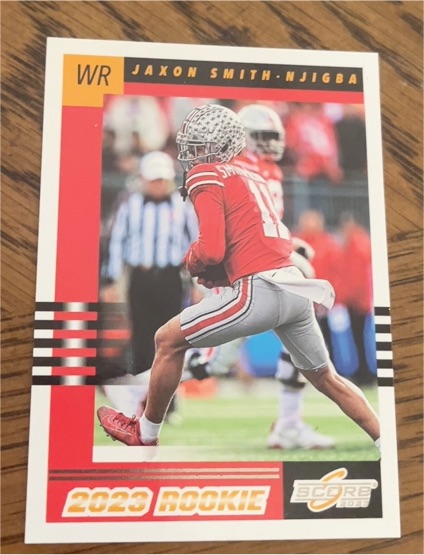 2023 Panini Score 2003 Throwback Rookie #8 Jaxon Smith-Njigba — front
