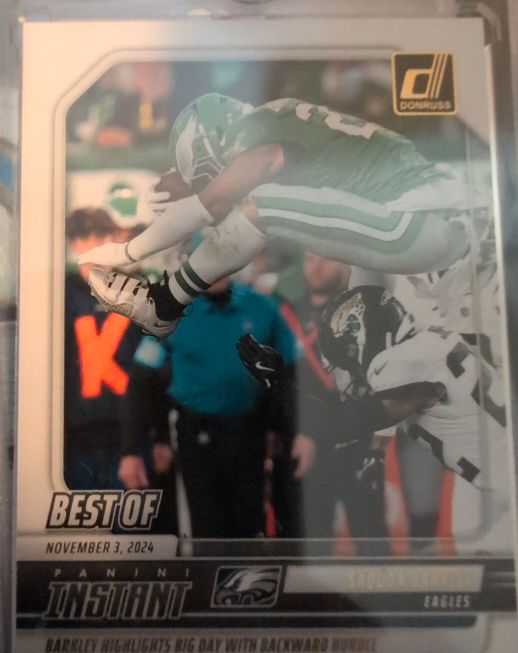 2025 Donruss Panini Best of Instant #INS-SBY Saquon Barkley — front