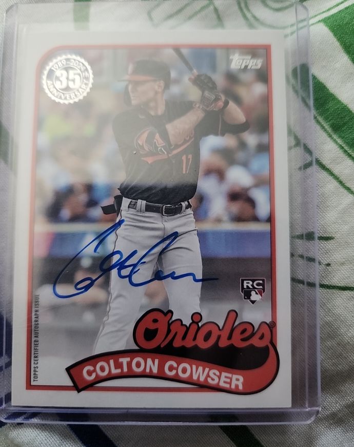 2024 Topps #89BA-CC Colton Cowser 1989 35th Anniversary Autograph — front