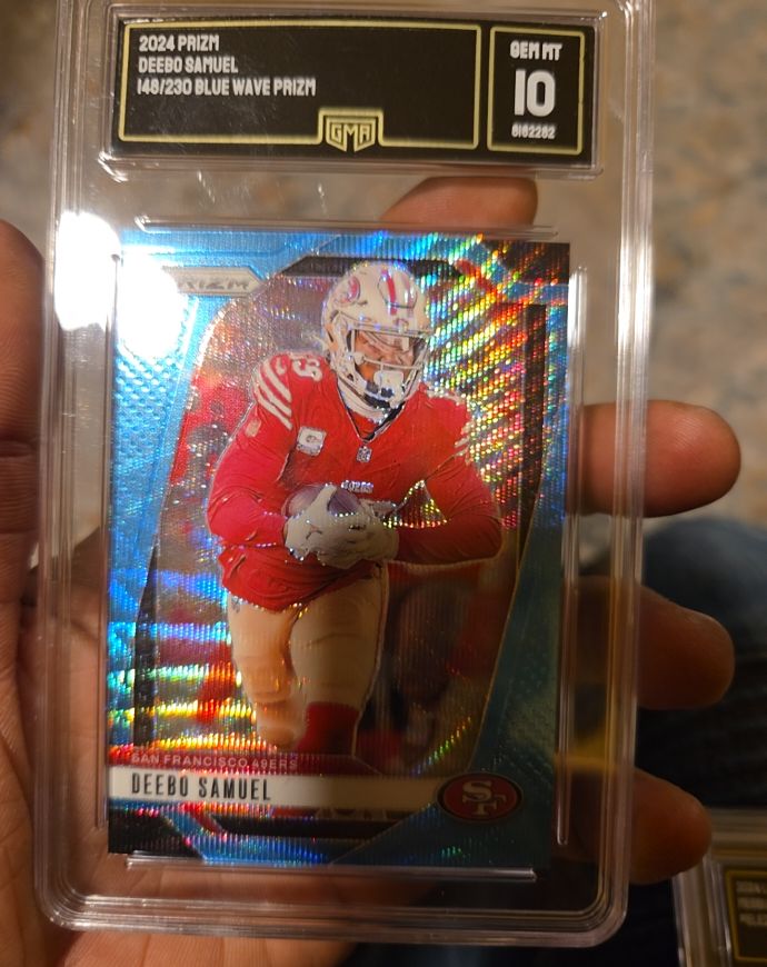 2024 Panini Prizm #148 Deebo Samuel Blue Wave Prizm — front
