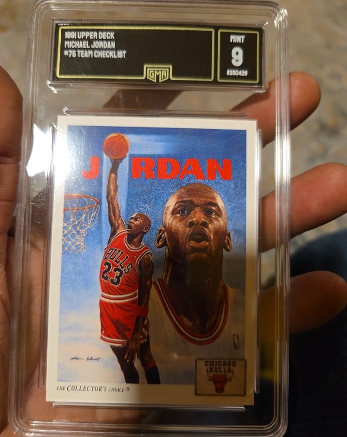 1991 Upper Deck #75 Michael Jordan Team Checklist — front