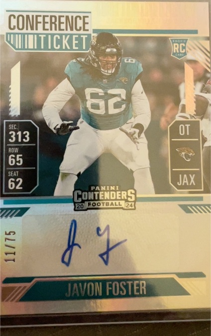 2024 Panini Contenders Conference Ticket #313 Javon Foster — front